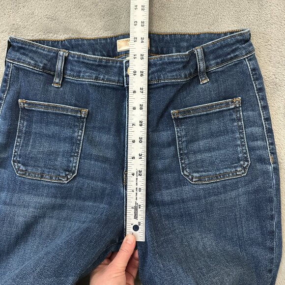 Kut From The Kloth Ana High Rise Flare Jeans Women's 10 Patch Pockets - Picture 7 of 8